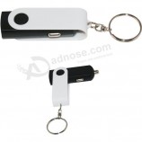 customized good price swivel USB Car adapter Key chain with high quality