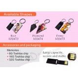 Presente promocional personalizado USB keytag / chaveiro / chaveiro com melhor qualidade