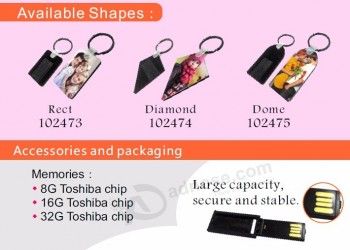 regalo promozionale personalizzato portachiavi USB / portachiavi / portachiavi con la migliore qualità