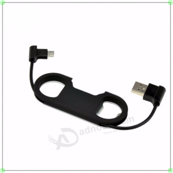 universal 3 in 1 bottle opener keychain with USB charging data sync cable for android phones