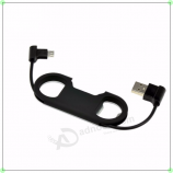 universele 3 in 1 flesopener-sleutelhanger met USB-oplaadsynchronisatiekabel voor Android-telefoons