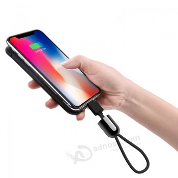 2019 prodotto di tendenza mini portachiavi intrecciato cavo di ricarica USB cavo corto per iphone con il miglior prezzo