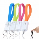groothandel op maat cadeau promotionele sleutelhanger micro USB data opladen Sleutelhanger USB-kabel