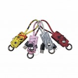 kundenspezifisches buntes intelligentes Hochgeschwindigkeitsmikro keychain Usb-Datenkabel intelligentes Telefon Usb-Kabel