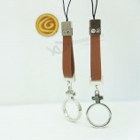 custom embossed logo blank leather Key chains / Key rings