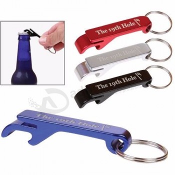 Personalizado melhor preço de alumínio abridor de garrafas Key Tag / chaveiros personalizados