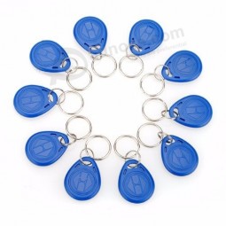Türschlüsselchip 10pcs blaue Farbe rfid Schlüsselanhänger 125khz Nähe ABS-Schlüsselumbauten / für Zugangskontrolle tk4100 / EM 4100 Span nicht beschreibbar
