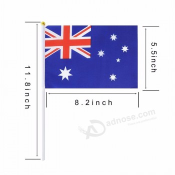 custom printed promotion cheap australia hand wave held national country flag