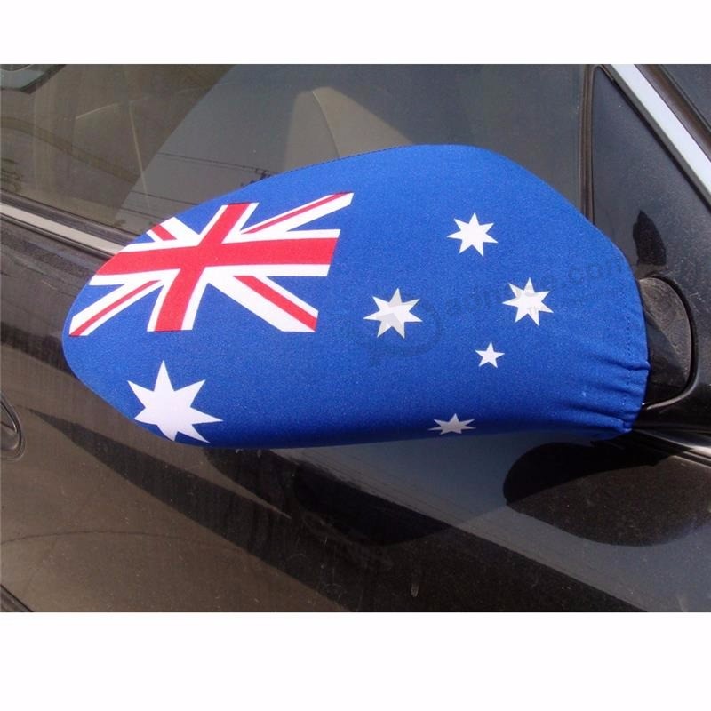 Customized Australia Printing car mirror covers flags with cheap price