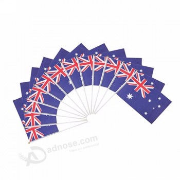Massenpaket heißer Verkauf alle Länder kennzeichnen Australien-Handflagge für das Wellenartig bewegen