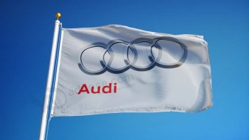 Audi Manufacturer Flag Waving in Stock Footage