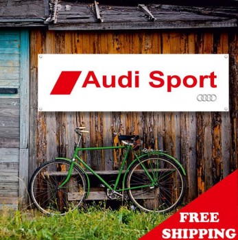 audi sport banner vinyl of canvas, garageteken, adversting vlag, raceposter, auto Autowinkel