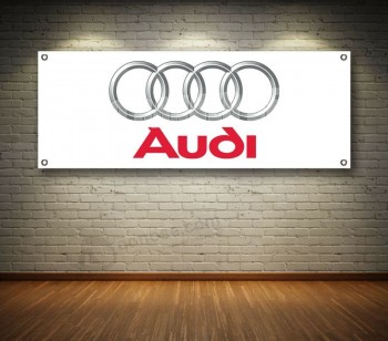 Auto Banner Depot works with Audi Cars 14oz Hemmed Vinyl Banner Sign w/ Grommets