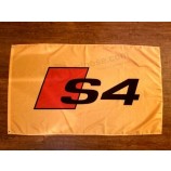 audi S4 yellow flag banner logo 3x5ft B5 C5 B6 B7 B8 B8.5 V8 2.7T biturbo 3.0T