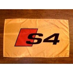 Audi S4 bandeira amarela bandeira logotipo 3x5ft B5 C5 B6 B7 B8 B8.5 V8 2.7T biturbo 3.0T