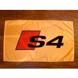 Audi S4 gelbe Flagge Banner Logo 3x5ft B5 C5 B6 B7 B8 B8.5 V8 2.7T Biturbo 3.0T
