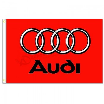 home king audi Red flags banner 3x5ft 100% polyester,canvas head with metal grommet