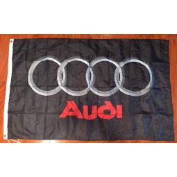 Großhandel benutzerdefinierte Audi Flagge Banner 3 x 5 ft Deutschland Auto Hersteller schwarz Garage Mann Höhle