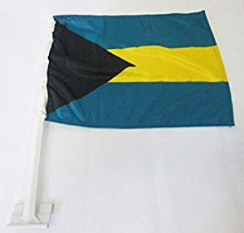 Bandera de ventana de coche nacional de poliéster bahamas al aire libre