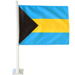 Knitted Polyester Mini Bahamas Flag For Car Window