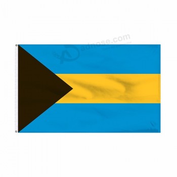 Bulk billige Polyester Bahamas Land Banner Flagge 3X5