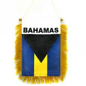 Custom Bahamas Car Rearview Window Hanging Flag