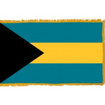 bandera nacional de borlas de poliéster bahamas para colgar