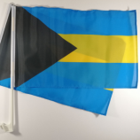 sublimation knitted polyester flag bahamas Car windows flag