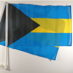 Sublimation knitted polyester flag Bahamas Car windows flag