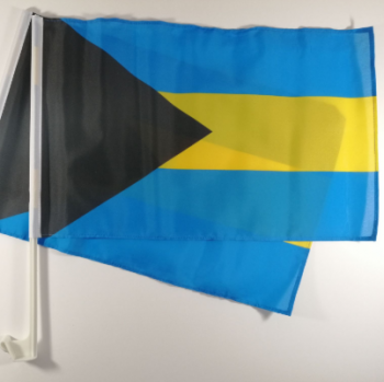 bandera de poliéster de punto de sublimación bahamas Bandera de ventanas de coche