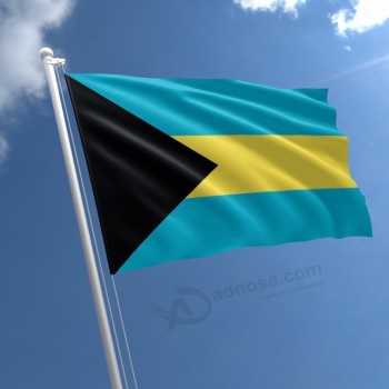 Buena calidad 100% poliéster impresión bandera nacional de bahamas