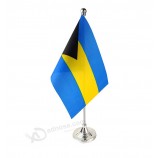Wholesale USA Bahamas Table Flag, Stick Small Mini Bahamian Flag Office Table Flag on Stand with Stand Base