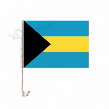 venta al por mayor tela de poliéster personalizada personalizada 30 * 45 bahamas bandera de la ventana del coche