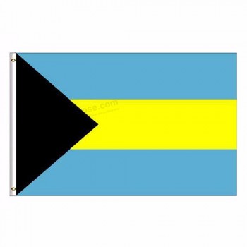 2019 Bahama's nationale vlag 3x5 FT 90x150cm banner 100d polyester aangepaste vlag metalen doorvoertule