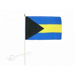 polyester material promotion gifts advertising bahamas hand held flags