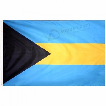 Promoção barato 3 * 5FT poliéster impressão pendurado bahamas bandeira nacional bandeira do país
