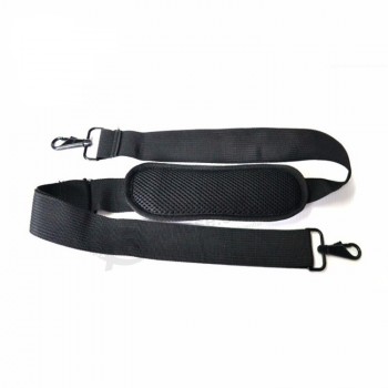 black replacement shoulder swivel hook luggage travel Bag strap with custom printing hardside luggage straps