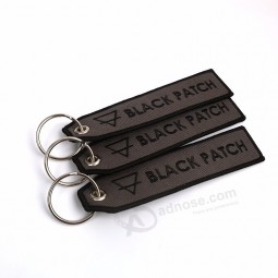 Brand Logo Fabric Tags Air Motorcycle Embroidery Key Chains for Gifts