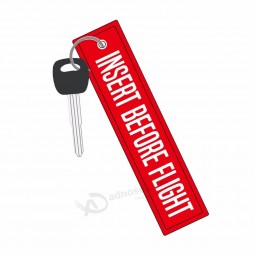 custom embroidered remove keychain /key tag