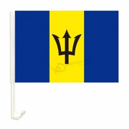 impresión personalizada 30 x 45 cm banderas baratas de la ventanilla del coche de barbados