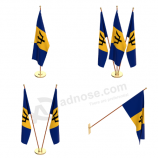 Fabrik benutzerdefinierte Polyester Barbados Land Schreibtisch Flagge