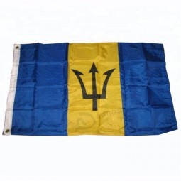 Impresión digital poliéster país nacional bandera de barbados