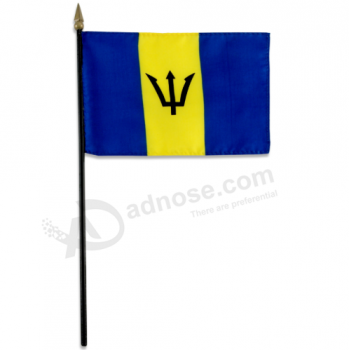 custom barbados national handheld flag for decoration