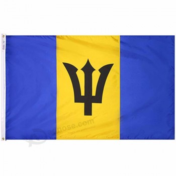 Poliéster impreso con bandera de Barbados de 3x5 pies con gramo