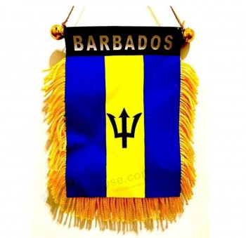Hochwertige Barbados Wimpel Fahnen zum Aufhängen von Autos