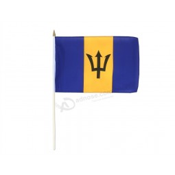 Fábrica personalizada poliéster barbados bandera de mano