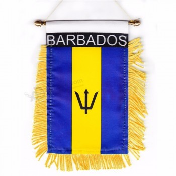 Borla decorativa colgante colgante bandera de banderín de pared nacional de barbados