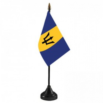 Office Barbados Desktop Country Flag With Stand