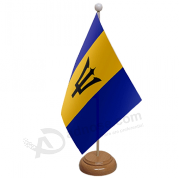 Factory price decoration Barbados mini table top flag