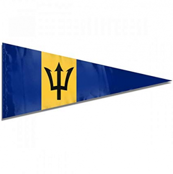 empavesado de bandera de triángulo de barbados de poliéster de tamaño personalizado